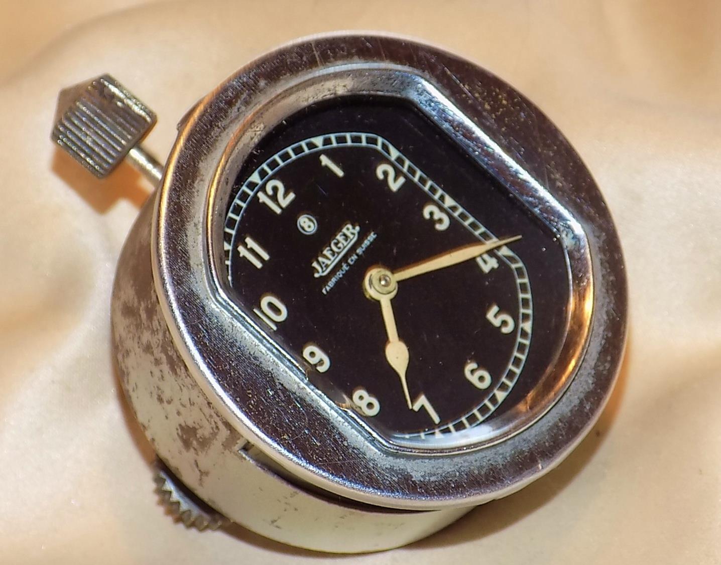 Antike Jaeger Le Coultre Oldtimer Autouhr Borduhr Fabrique en Suisse