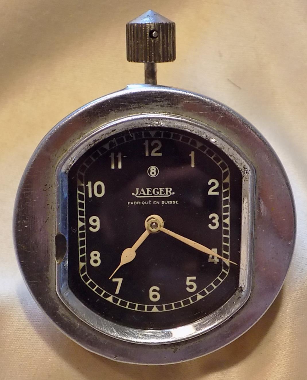 Antike Jaeger Le Coultre Oldtimer Autouhr Borduhr Fabrique en Suisse